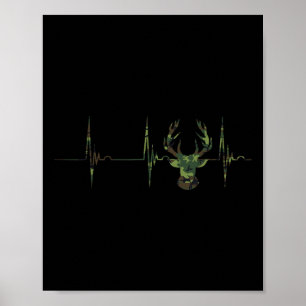 Poster Camouflage Cerfs Antlers Chasse Cartouches Ecg