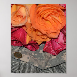 Poster Camouflage de troupes d'uniforme militaire d'ACU