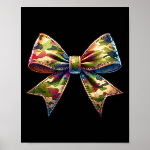 Poster Camouflage Femmes Coquette Bow Camo Bow Chasse