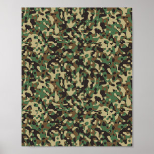 Poster Camouflage patterned