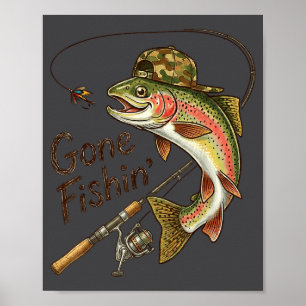 Poster Camouflage pêche Parti Pêche Truite Poisson Pêche
