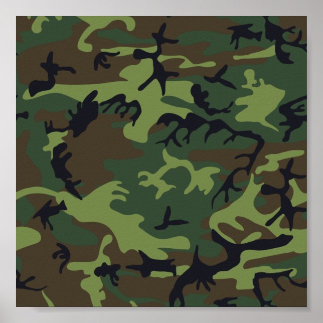 Poster Camouflage vert (Devant)