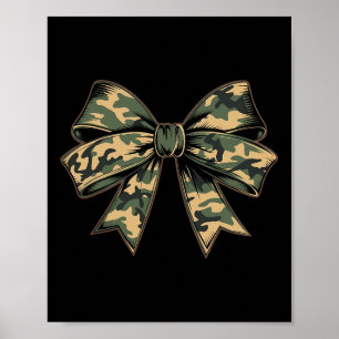 Poster Camouflage Vieux Camo Bow Camo Coquette Chasse aux