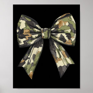 Poster Camouflage Vieux Camo Bow Camo Coquette Chasse aux
