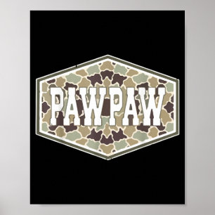 Poster Camouflage Vintage Papa Papa Camo Famille