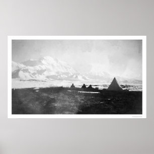 Poster Camp 1912 du mont McKinley Alaska