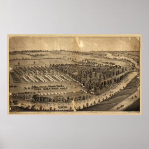 Poster Camp adoptif, automnes de Cuyahoga, Ohio (1880)