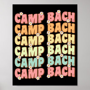 Poster Camp Bach Équipe Super Mariée Camping Bachelorette