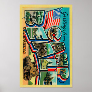 Poster Camp Beale, Californie - Scènes de grandes lettres