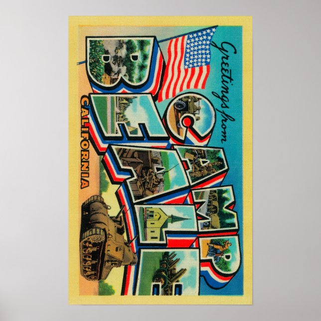Poster Camp Beale, Californie - Scènes de grandes lettres (Devant)