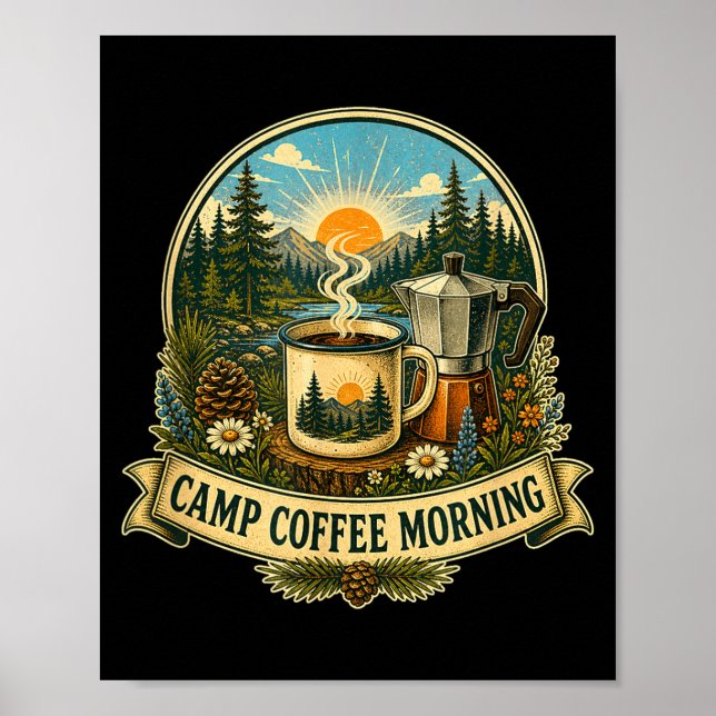 Poster Camp café matin  (Devant)