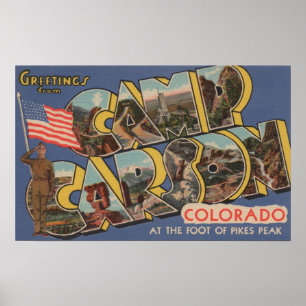 Poster Camp Carson, Colorado - Pikes Peak