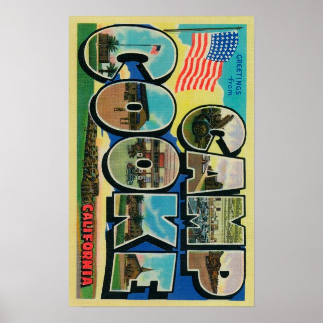 Poster Camp Cooke, Californie - Scènes de grandes lettres (Devant)