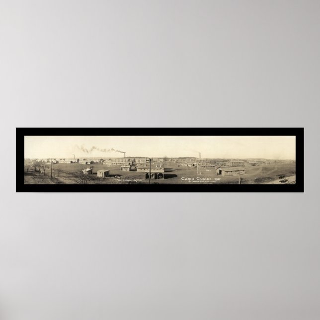 Poster Camp Custer MI Photo 1917 (Devant)