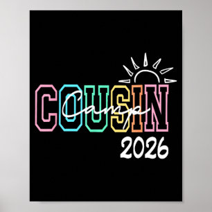 Poster Camp de cousins 2026 vacances d'été en famille à l