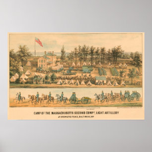 Poster Camp de la deuxième compagnie du Massachusetts 186