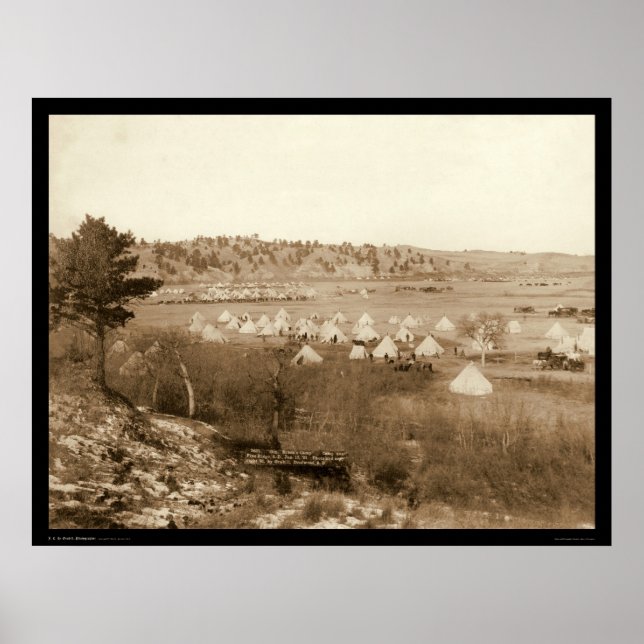 Poster Camp du général Brook près de Pine Ridge SD 1891 (Devant)