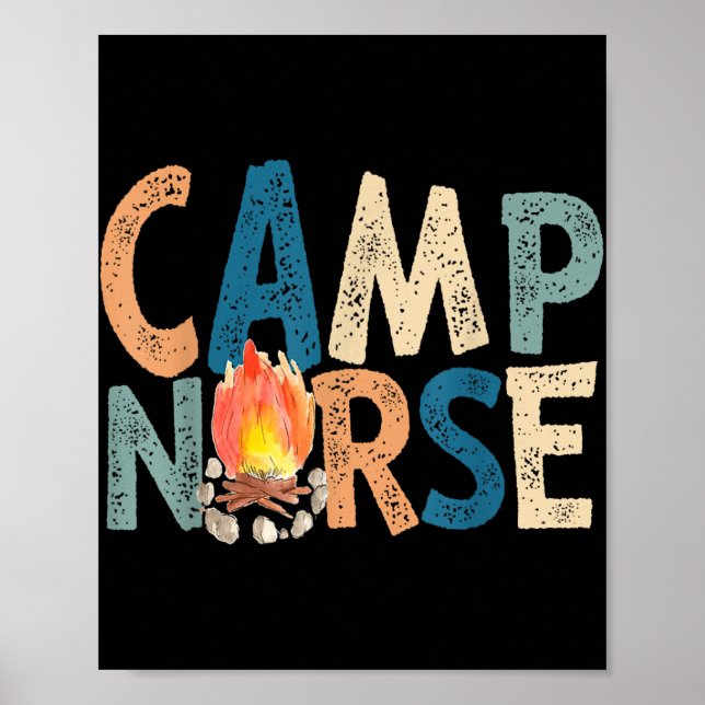 Poster Camp Nurse Retro (Devant)
