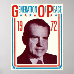 Poster Campagne 1972 présidentielle de Nixon