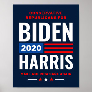 Poster Campagne des conservateurs pour Biden Harris 2020