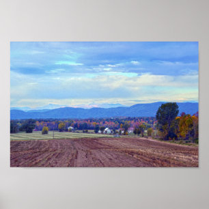 Poster Campagne du Vermont à l'automne