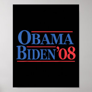 Poster Campagne Retro Vintage Obama en détresse Biden 08