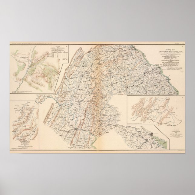 Poster Campagne Route, Gettysburg (Devant)