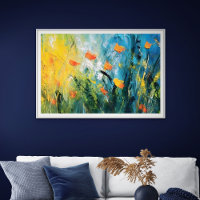 Campanules – Prairie florale abstraite en mouvemen