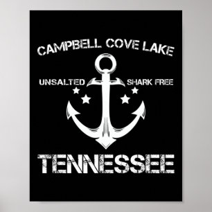 Poster Campbell Cove Lake Tennessee Funny Fishing Camping
