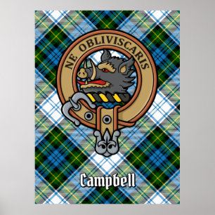 Poster Campbell Crest au-dessus de Tartan