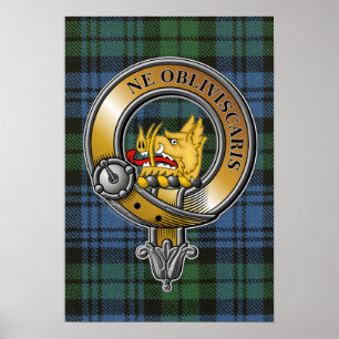 Poster Campbell Tartan & Badge