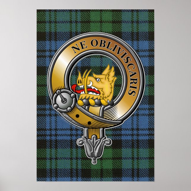 Poster Campbell Tartan & Badge (Devant)