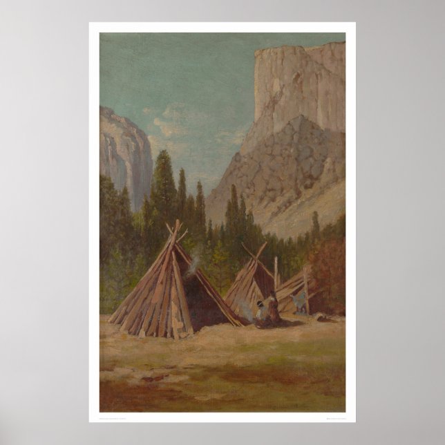Poster Campement indien dans la vallée de Yosemite (1189) (Devant)