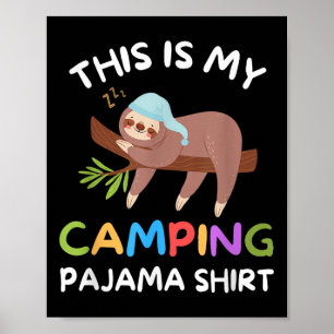 Poster Camper Drôle Parking Dormir C'Est Mon Camping Paj