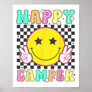 Poster Camper Happy Camp D'Été Camping Pour Hommes Femmes