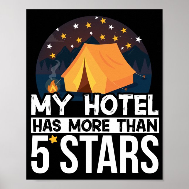 Poster Camper Tente Extérieure Mon Hôtel A Plus De 5 Étoi (Devant)