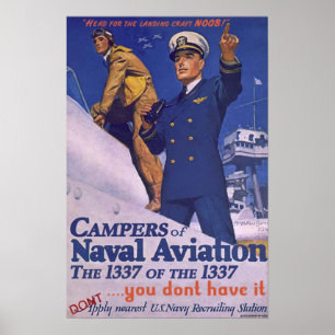 Poster Campeurs de l'aéronavale