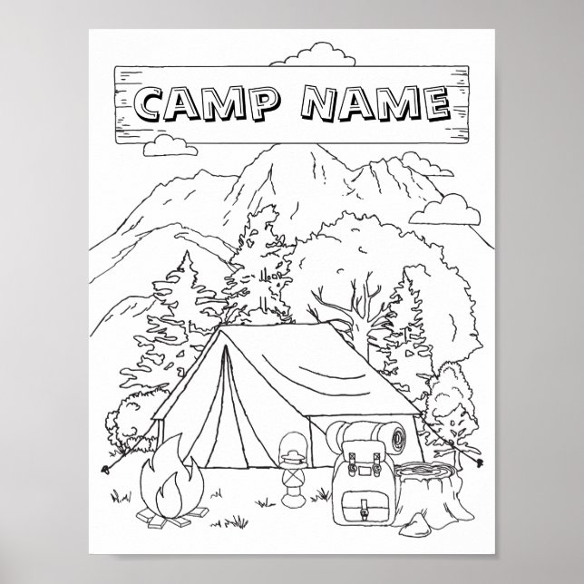 Poster Camping Art Galerie de Camping Art Camping Bois Mu (Devant)