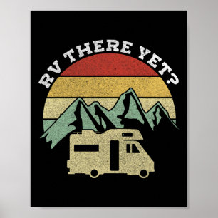 Poster Camping Caravane Motorhome Rétro Vintage Rv Là