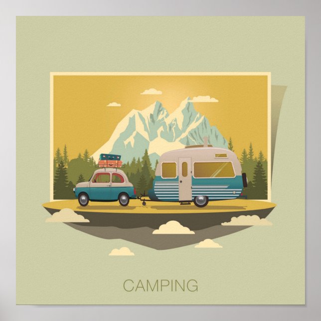 Poster Camping Carvan (Devant)