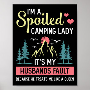 Poster Camping Chemise Femmes Camper Rv Vacances Camping