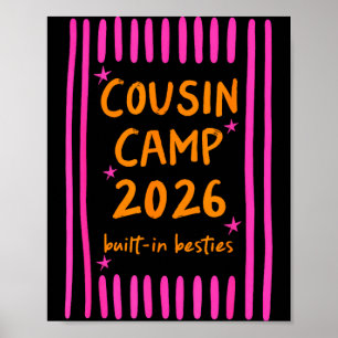 Poster Camping cousins 2026 meilleures amies intégrées fe