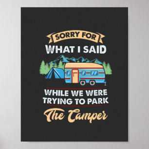 Poster Camping - Désolé Pour Ce Que Je Dis