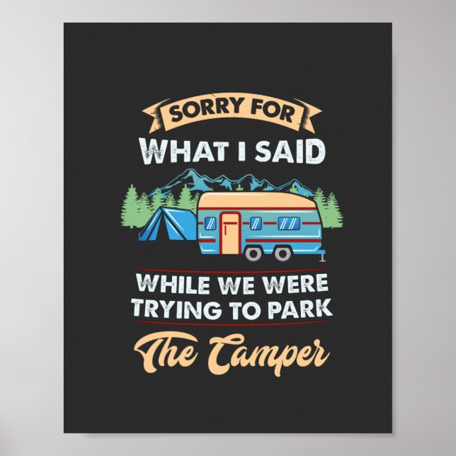 Poster Camping - Désolé Pour Ce Que Je Dis (Devant)