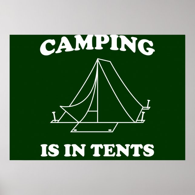 Poster Camping en Tentes (Devant)