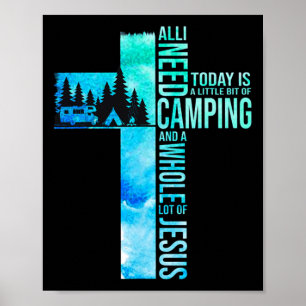Poster Camping et Jésus 