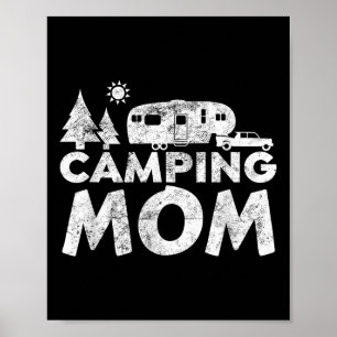 Poster Camping Maman Chemise 5e Roue Camper Rv Vacances G