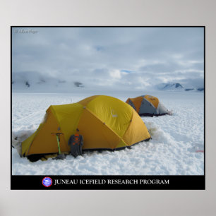 Poster Camping sur les glaciers du Juneau Icefield