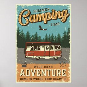 Poster Camping vintage
