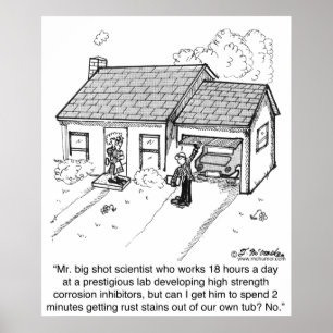Poster Can A Scientist Get Stains Out of His Own Tub